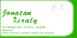 jonatan kiraly business card